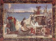 Pierre Puvis de Chavannes Marseilles,Gateway to the Orient Sweden oil painting artist